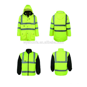 warning safety reflective jacket with100% polyester oxford waterproof treated